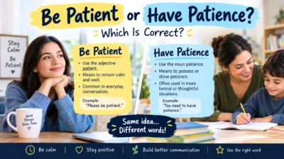 Be Patient or Have Patience