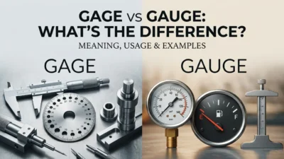 Gage vs Gauge