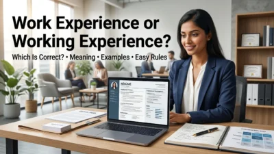 Work Experience or Working Experience