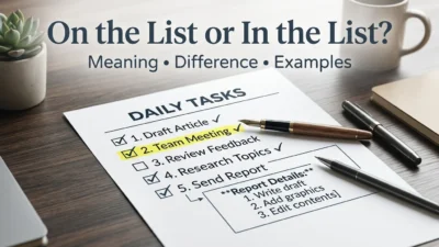 On the List or In the List