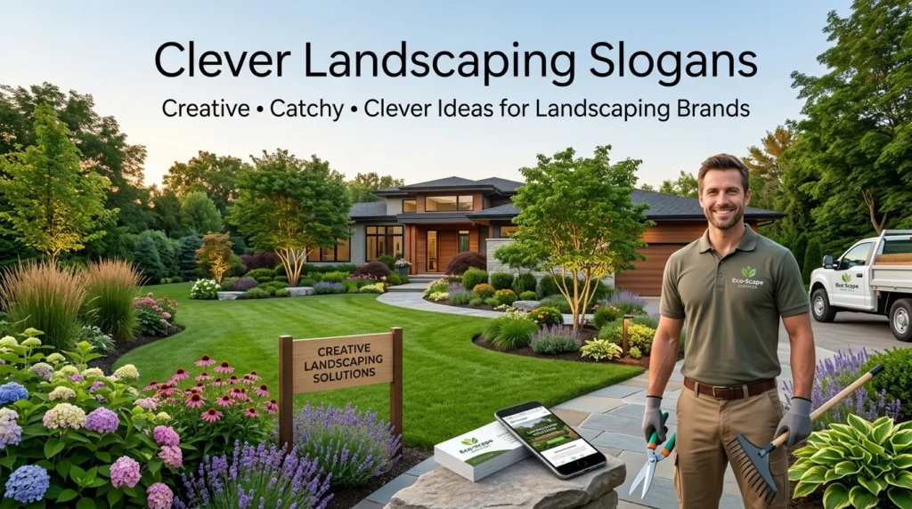 Clever slogans use wordplay and memorable phrases to give a landscaping brand a distinctive voice. They are ideal for businesses that want their advertising to sound smart, creative, and slightly playful.
