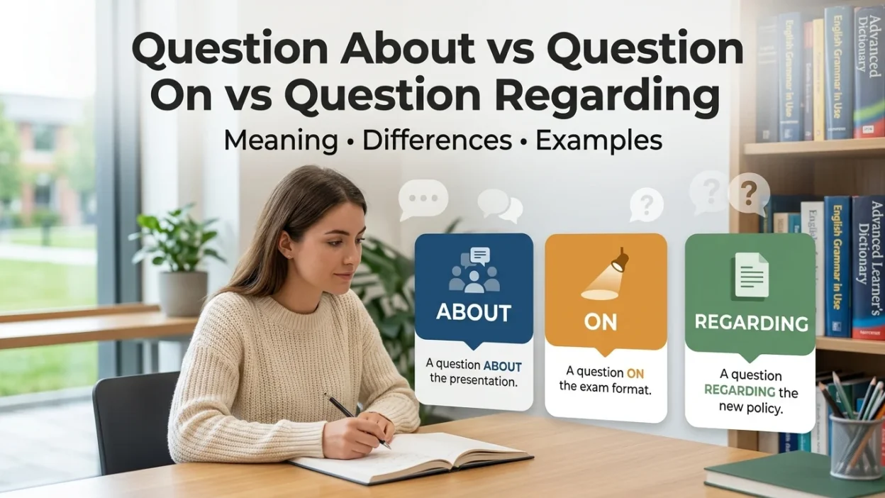 Question About vs Question On vs Question Regarding