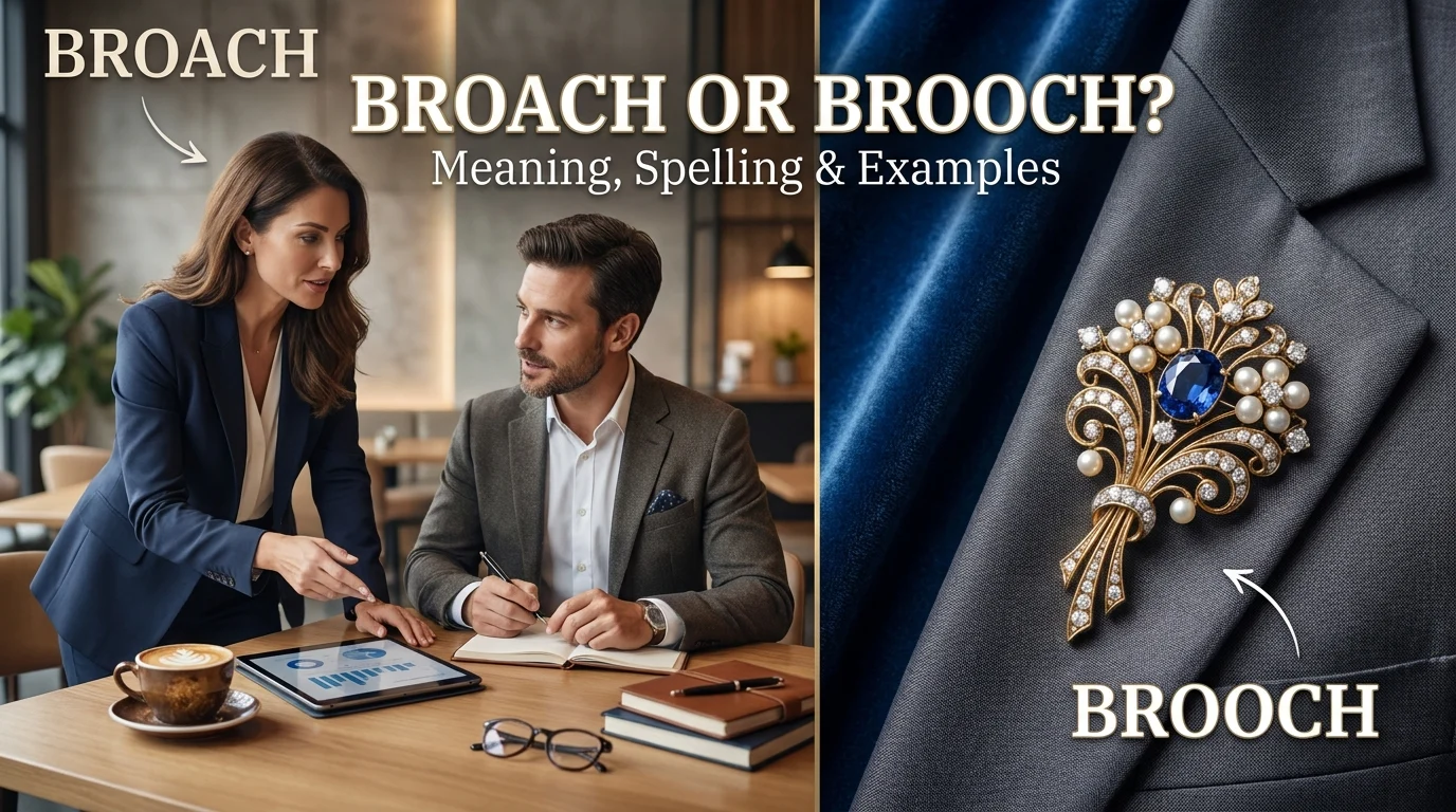 Broach or Brooch: What’s the Difference Meaning, Spelling & Examples